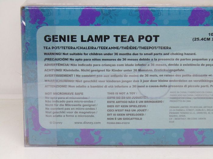 Disney Aladdin Genie Gold Teapot Of Aladdins Lamp Brand New In Box Novelty Collectible From Penneys Primark Home