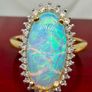 Opal Lab-Grown Diamond Halo Ring Image 5