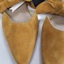 MANGO mustard suede mules with bow tie detail - Sz 41 - Fit 7.5 to 8 UK - Bnwt Rrp 59.99 Image 8