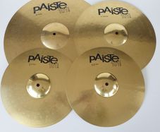 Paiste cymbals 20" ride 16" crash 14" hi hat top & bottom