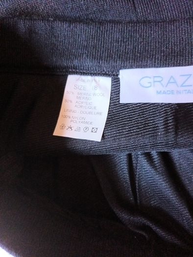 Grazia Black Longt Sleevless Cardigan & Matching Skirt. .  Size 18.