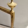 Vintage leaded glass with curved brass screen . Image 3