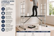Mobile Aluminium Work Platform &amp; Multifunction Scaffold Ladder