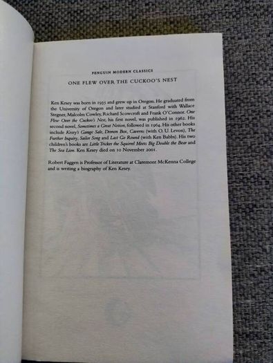 One Flew Over the Cuckoo's Nest by Ken Kesey Penguin Classics in good condition see photos FREE STANDARD POSTAGE INCLUDED