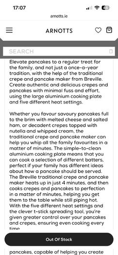 Electric Breville Crepe Maker