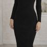 Sexy Black Midi Dress Size M/L Image 4