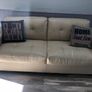 Cream leather couches Image 3