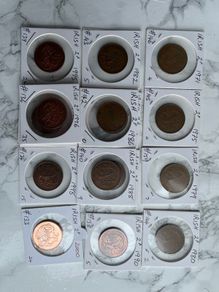 Irish Decimal 2 pennies x 16. 3 for 1 euro or 5 euro the lot. Dates below