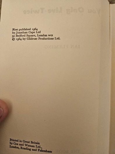 James Bond X 2. The Man With The Golden Gun 1965 And You Only Live Twice 1964. Both Published By The Book Club London Hardbacks In Good Condition. See Photos For Same
