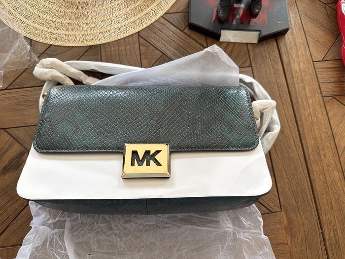 Brand New-Michael Kors Snake Embossed Shoulder Bag