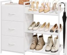 Shoe Rack with 3 Drawers, 3 Tier