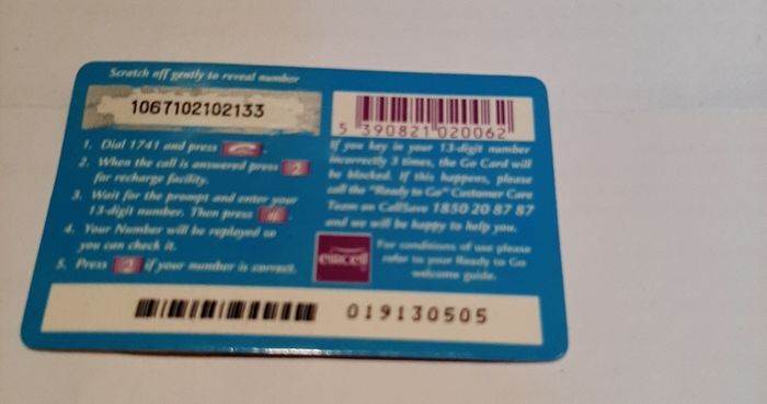 call card 087