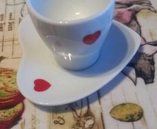 egg cup and saucer newbridge with hearts