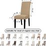 Dining Chair Covers Set of 6, Stretch Chair Covers Dining Chair Slipcovers Removable Washable Reusable Home & Kitchen Decor Protector Dining Room Chair Covers,Camel Image 3
