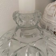 ShabbyChic Crystal cut candle holder