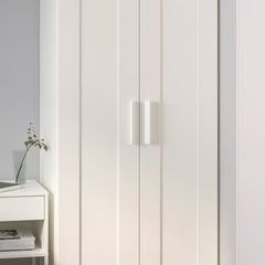 Wardrobe with 2 doors, white, 78x50x190 cm