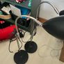 Pair of Black & Chrome Adjustable Table or Desk Lamps Image 2