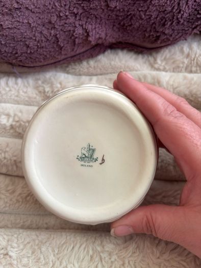 Vintage Belleek Ireland Porcelain Bedside Carafe & Tumbler Nite Set - Pristine!