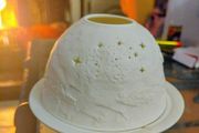 Clay Pottery Candle Holder with Led Candle