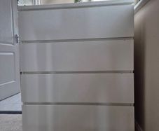 white chest of drawers