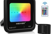 15W RGB Lights Led Floodlight 16 Colors 4 Modes Remote Control Christmas Lights IP66 Waterproof Color Changing Light Outdoor Decoration for Halloween Birthday Party Easter Strobe Garden Pond