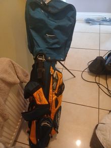 junior golf bag and clubs