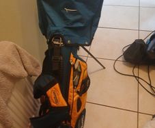 junior golf bag and clubs