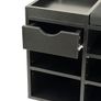 Black Shoe Storage Bench with Cushion & Drawer Image 3