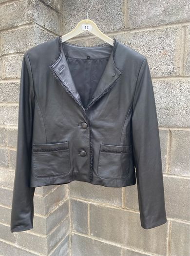 Genuine Soft Special Leather Ladies Jacket, Size 40