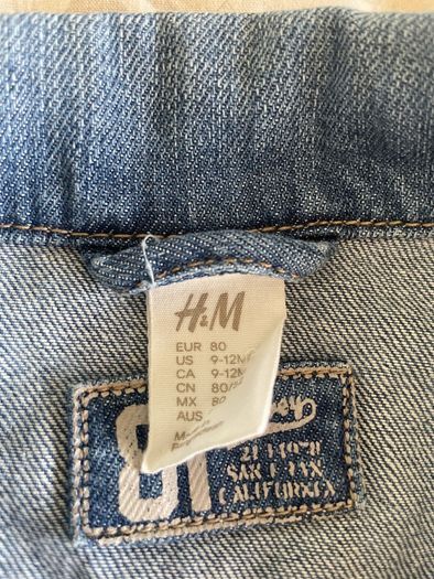 baby denim jacket H&M size 9-12 m