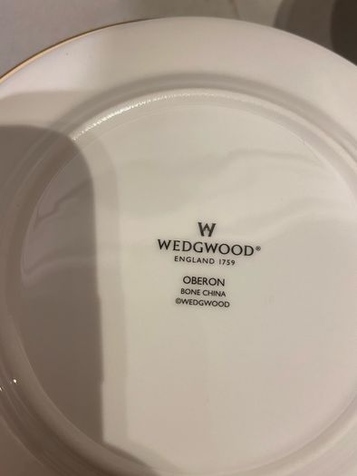 Wedgwood tea set plates and cups Oberon Bone China fine porcelain set New dessert plates tea cups