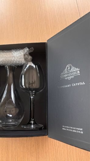 Connoisseur Decanter & Set of 2 Red Wine Glasses 610ml Gift Box