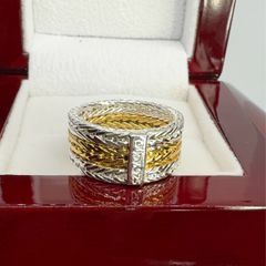 Silver Royal Bali Collection Two-Tone Sterling Silver Ring