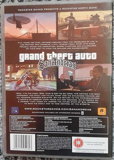 GTA San Andreas (PC DVD-ROM) Complete with Map, Poster & Manual