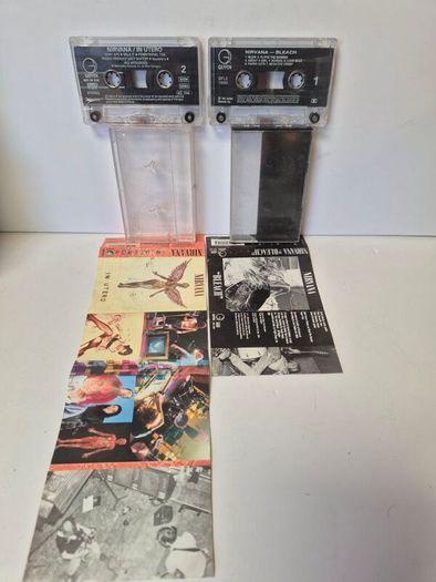 Nirvana Original 90s Cassette Tapes Excellent Condition (Nevermind, In Utero, Bleach)