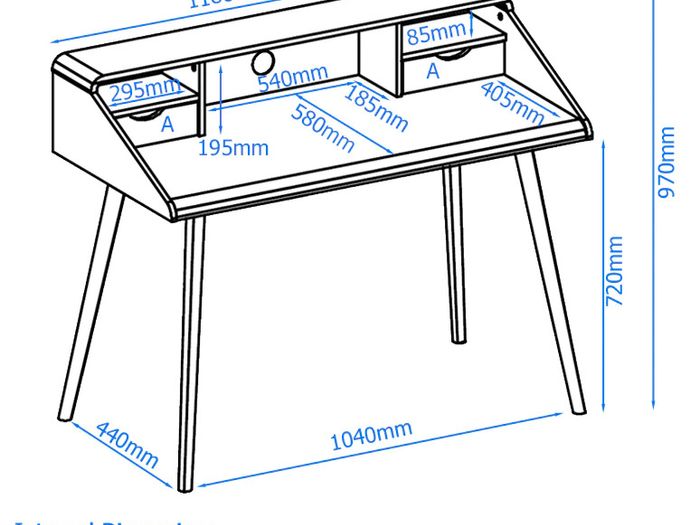 Alphason Yeovil Desk White / Sonoma Oak