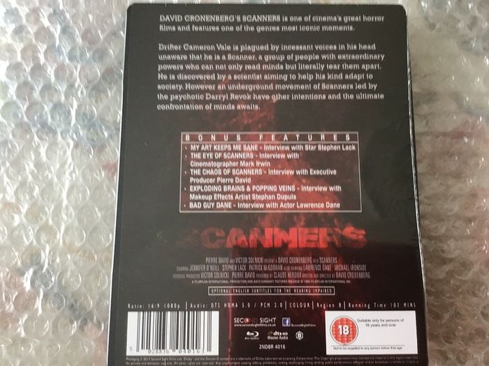 Scanners Limited Edition Blu Ray Steelbook