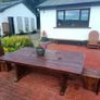 Handmade Reclaimed Wood Outdoor Dining Set Image 2