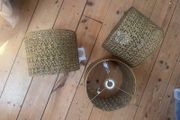 3 antique gold lamp shades