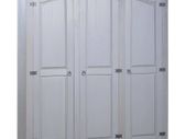 Wardrobe Mexican Pine Corona Range 3 Doors Grey