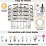 Chrome Ceiling Light Shade Cylinder Shape with Clear Acrylic Crystals 26cm x 30cm, Lampshades for Ceiling Lights & Floor Lamps, Lamp Shades for Bedroom, Living Room, Kitchen, Hallway (FREE POSTAGE) Image 3