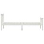 Bed Frame with 2 Drawers White Solid Pine Wood 90x200 cm Image 5