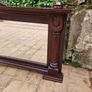 Large antique mahogany overmantle mirror Image 3