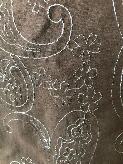 Dunnes brown ladies skirt with silver embroidery detail size 12