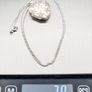 Stars Motif Heart Sterling Silver Locket On 925 Italian Chain Image 9