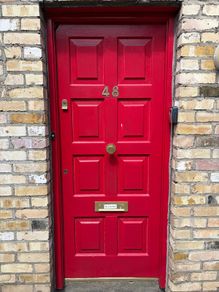 Solid wood front door