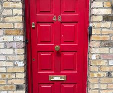 Solid wood front door