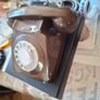 GPO 746 Rotary Dial Telephone, Vintage Model designed in a Classic Brown Finish, Beautiful Display for Props or shelf fillers of the olden days, postage available or collection Image 3