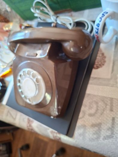 GPO 746 Rotary Dial Telephone, Vintage Model designed in a Classic Brown Finish, Beautiful Display for Props or shelf fillers of the olden days, postage available or collection
