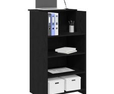 Reception Desk Black 55x50x103.5 cm Engineered Wood
